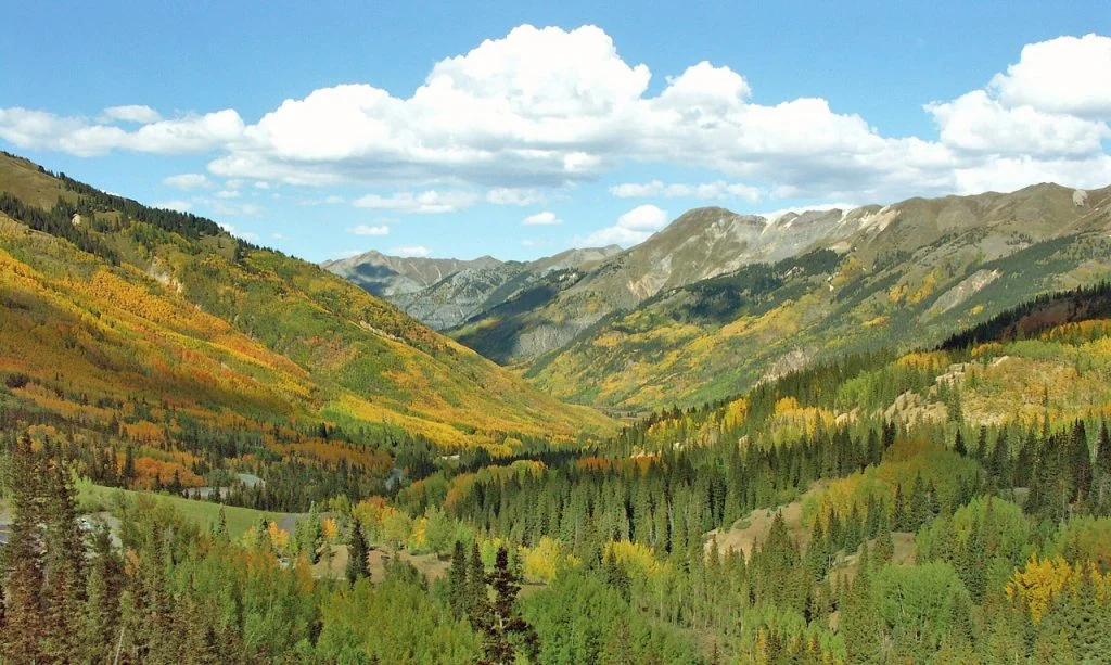Colorful valley on San Juan Skyway