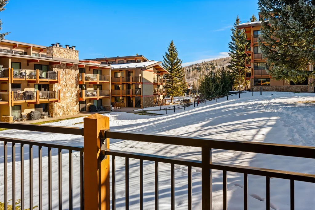 View from the Stonebridge Condo 716 balcony onto the slopes